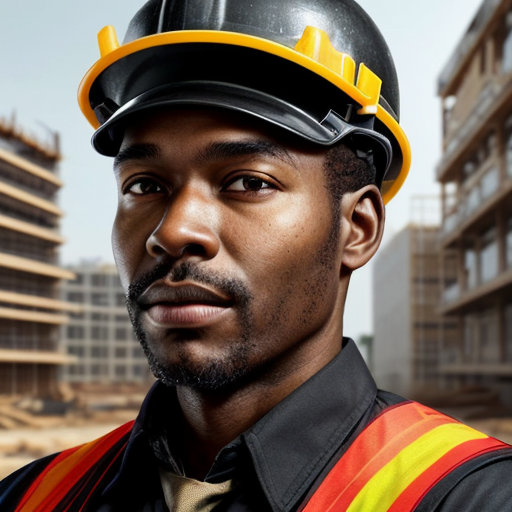 AI Generated image of a black construction worker symbolizing Empowering Black Communities: A Strategic Plan for Success and Growth