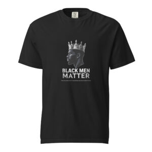 BLACK MEN MATTER Crowned King Heavyweight Tee – Premium Legacy Edition