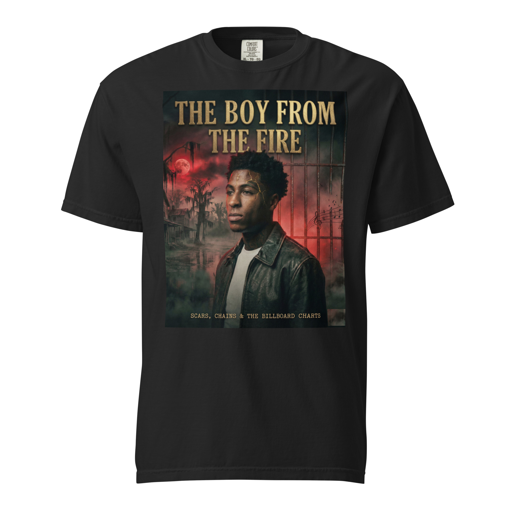 NBA YoungBoy "The Boy From The Fire" Tribute Tee – Baton Rouge Rebel Edition