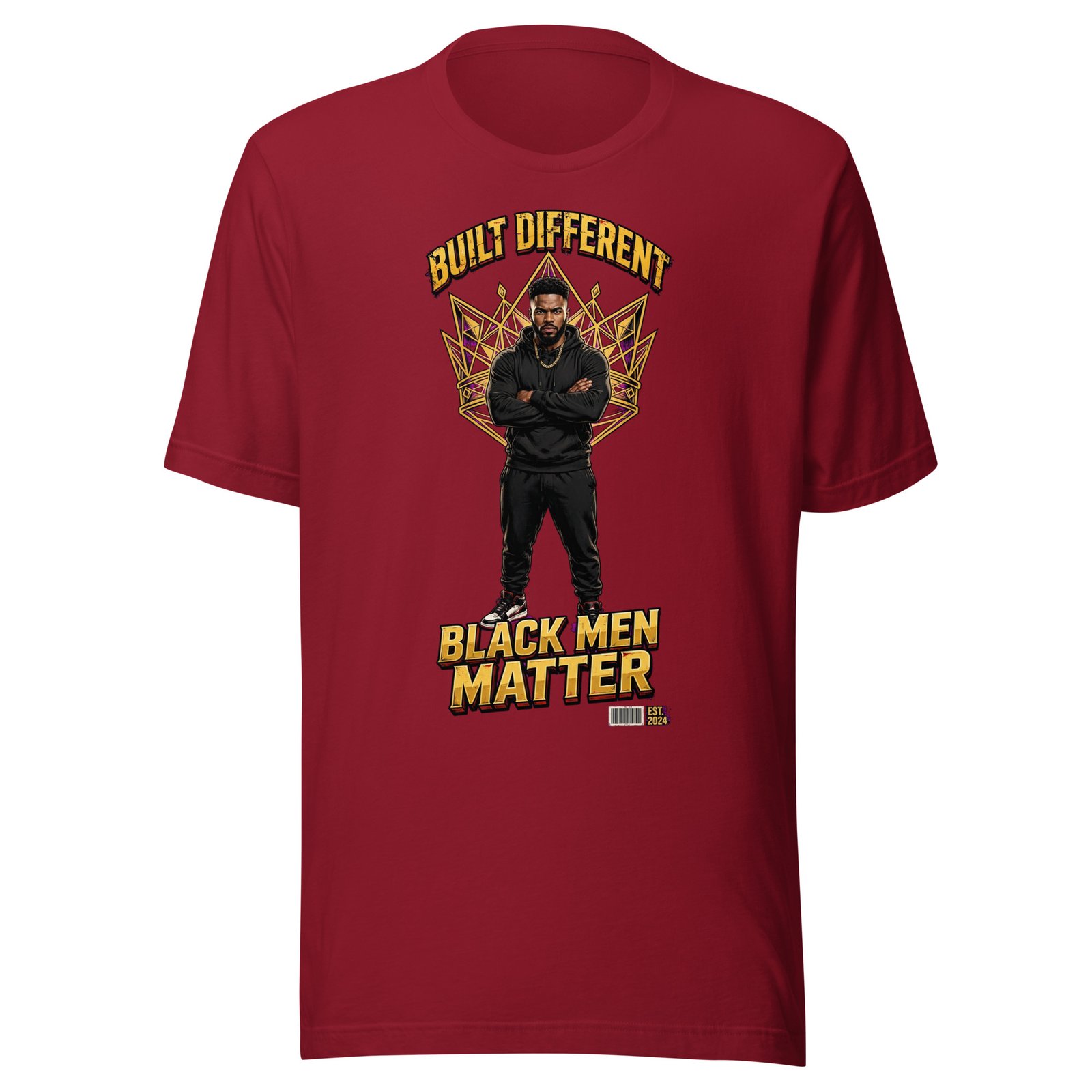 Built Different Black Men Matter T-Shirt | Crown Graphic Tee - Image 5