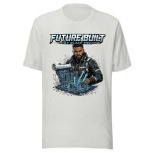 Future Built By Black Men Techwear Graphic T-Shirt | Black Futurism Tee