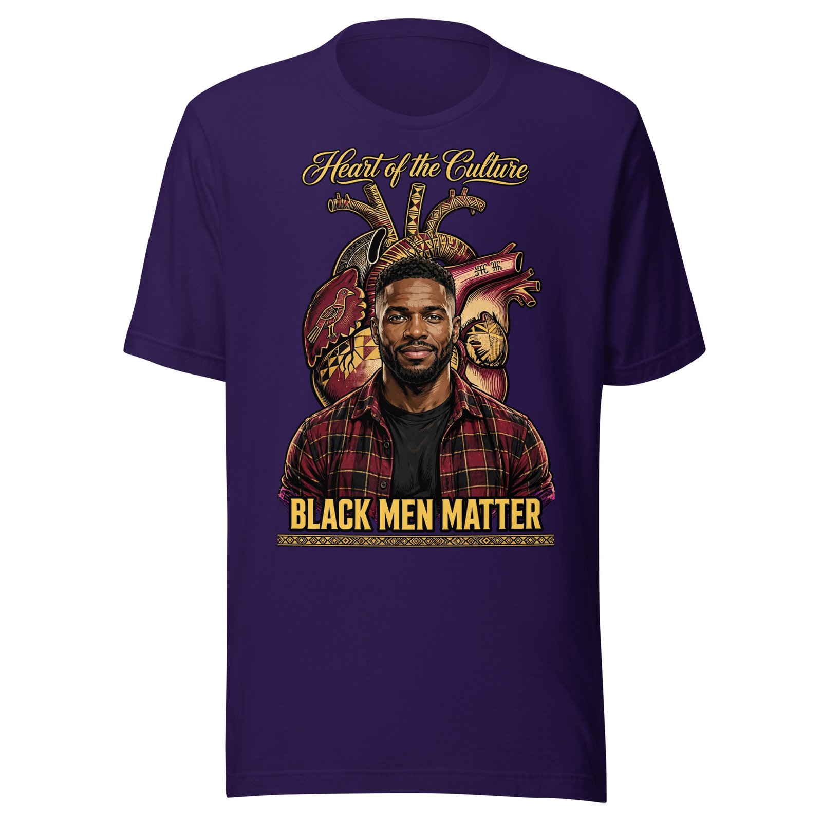 Heart Of The Culture Black Men Matter Shirt | Afrocentric Heart Tee - Image 2