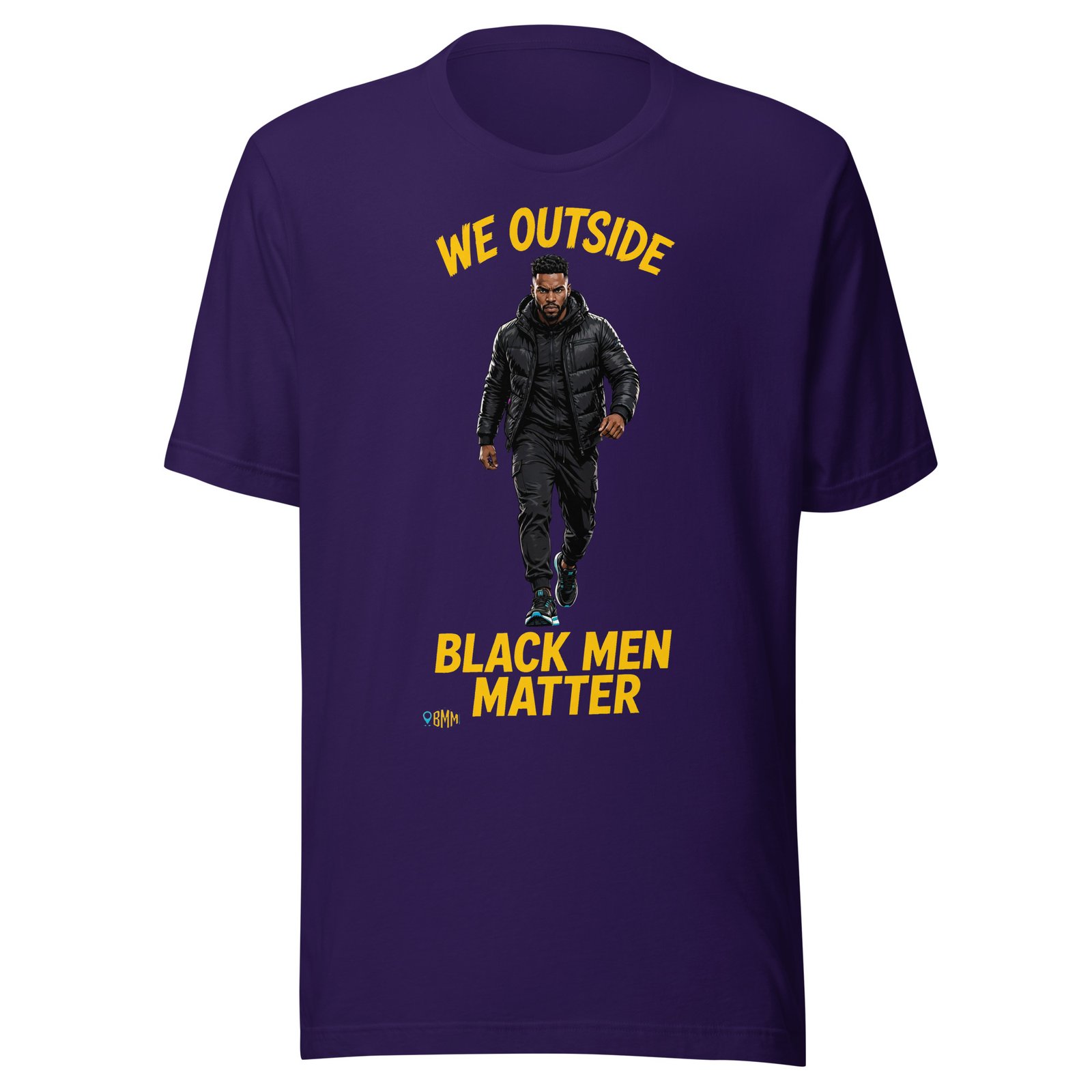 We Outside Black Men Matter Shirt | City Lights Streetwear Tee - Image 2