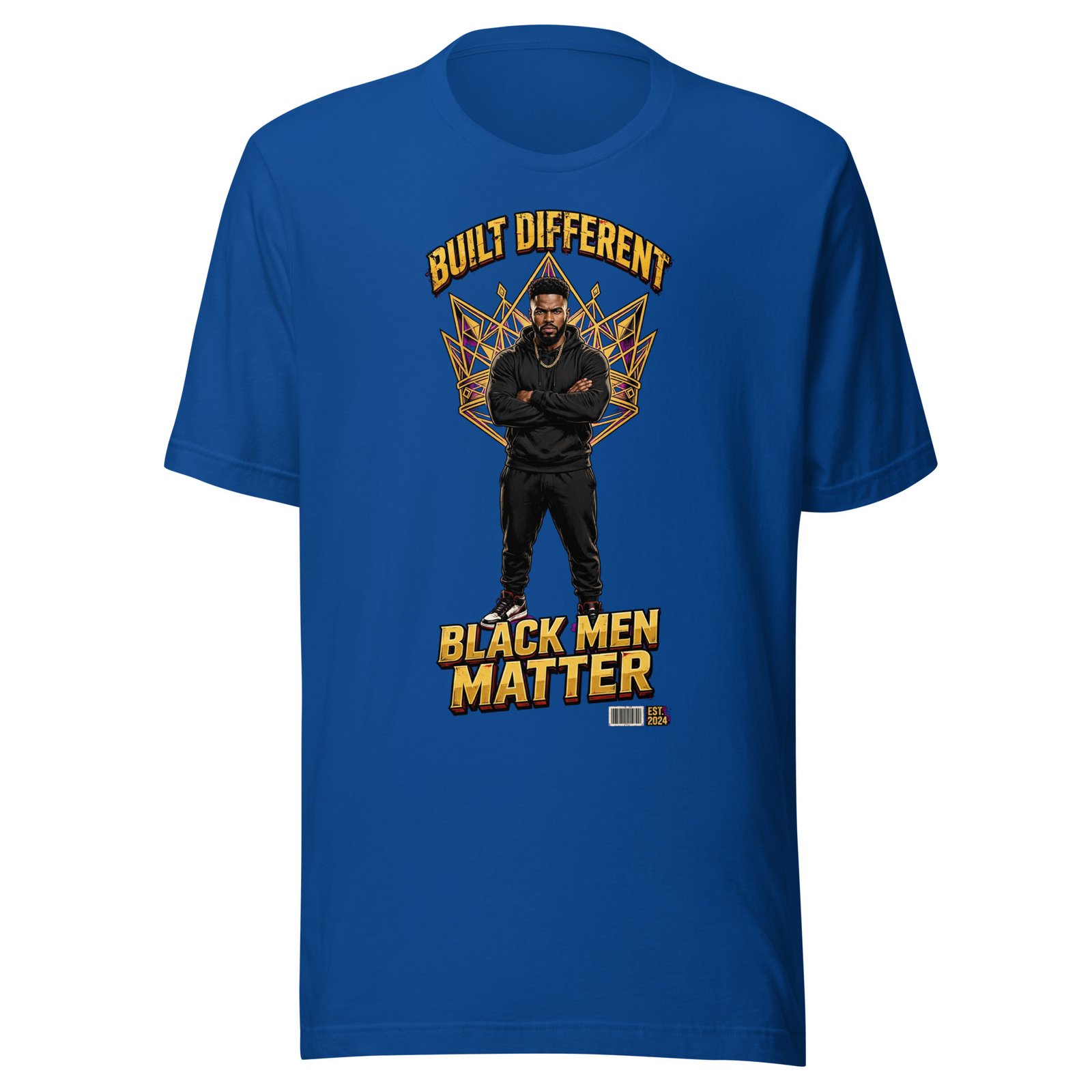 Built Different Black Men Matter T-Shirt | Crown Graphic Tee - Image 7