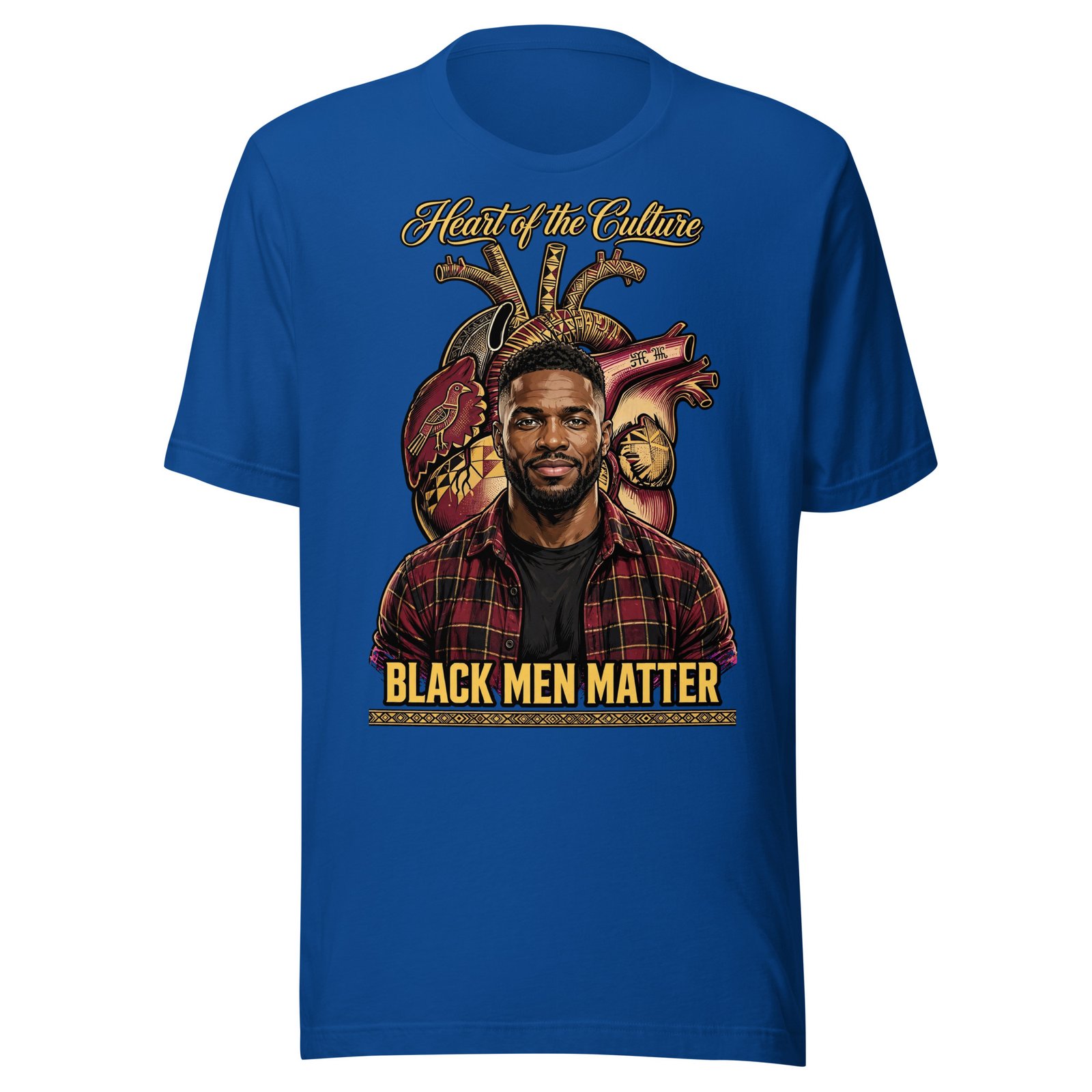 Heart Of The Culture Black Men Matter Shirt | Afrocentric Heart Tee - Image 6