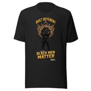 Built Different Black Men Matter T-Shirt | Crown Graphic Tee