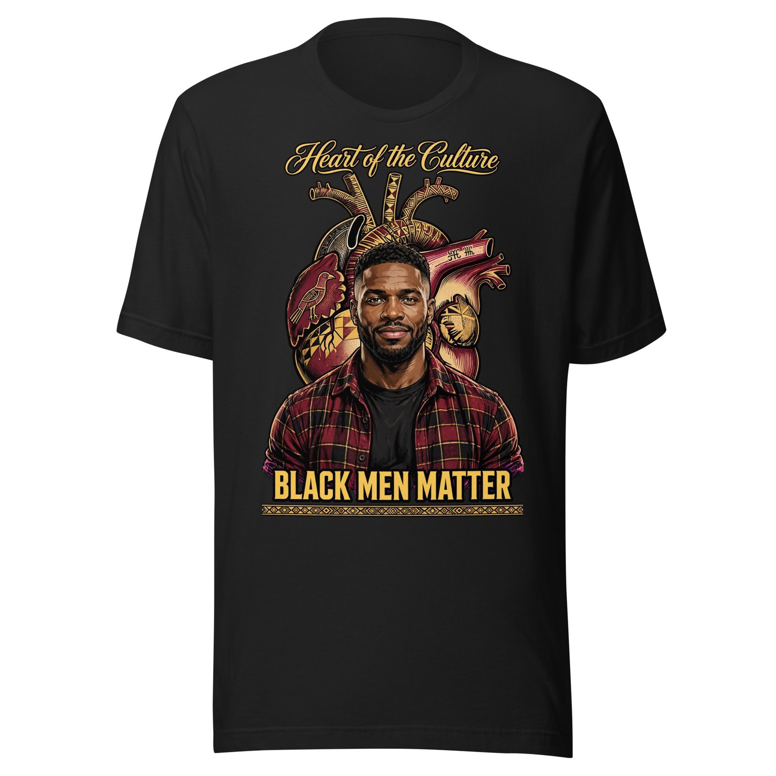 Heart Of The Culture Black Men Matter Shirt | Afrocentric Heart Tee